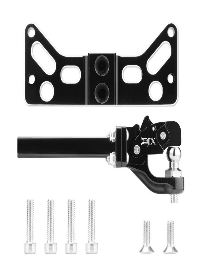 DJX 1:6 Scale Accessories Metal Tow Hook Trailer Hitch for 1/6 RC Rock Crawler 4WD SCX6 Jeep JLU Wrangler (Black) - Image 1